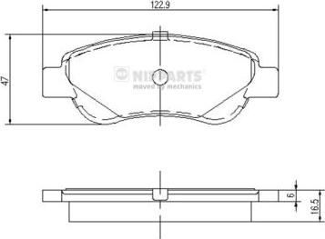 Nipparts J3602122 - Тормозные колодки, дисковые, комплект autospares.lv