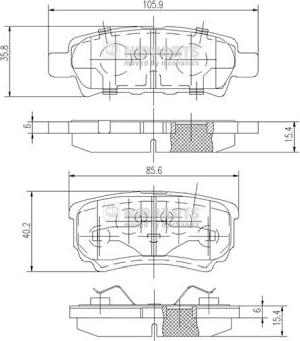 Nipparts J3615014 - Тормозные колодки, дисковые, комплект autospares.lv