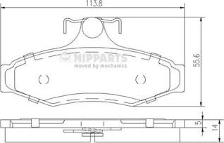 Nipparts J3610901 - Тормозные колодки, дисковые, комплект autospares.lv