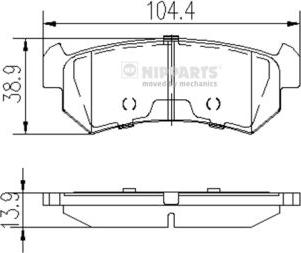 Nipparts J3610903 - Тормозные колодки, дисковые, комплект autospares.lv