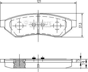 Nipparts J3610902 - Тормозные колодки, дисковые, комплект autospares.lv