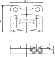 Nipparts J3610303 - Тормозные колодки, дисковые, комплект autospares.lv