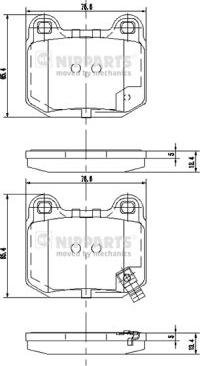 Nipparts J3611049 - Тормозные колодки, дисковые, комплект autospares.lv