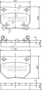 Nipparts J3611029 - Тормозные колодки, дисковые, комплект autospares.lv