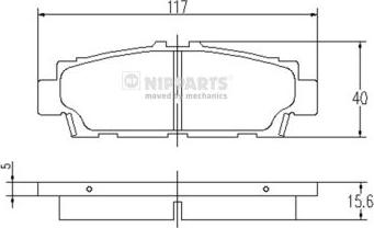 Nipparts J3612012 - Тормозные колодки, дисковые, комплект autospares.lv
