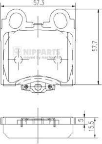 Nipparts J3612017 - Тормозные колодки, дисковые, комплект autospares.lv