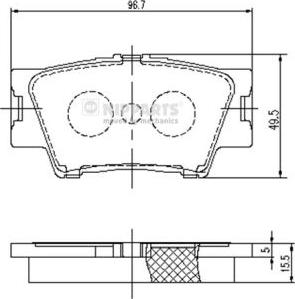 Nipparts J3612035 - Тормозные колодки, дисковые, комплект autospares.lv