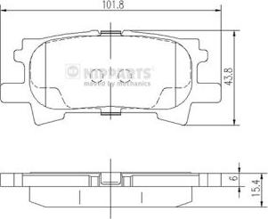 Nipparts J3612031 - Тормозные колодки, дисковые, комплект autospares.lv