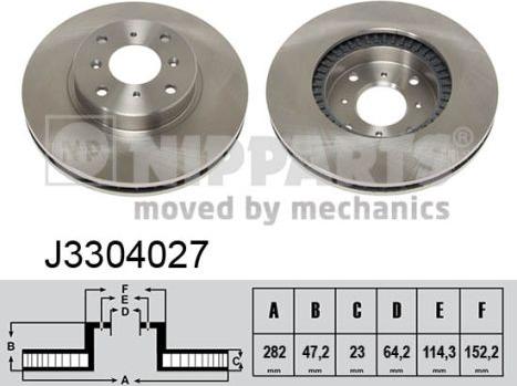 Nipparts J3304027 - Тормозной диск autospares.lv