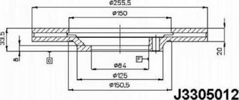 Nipparts J3305012 - Тормозной диск autospares.lv