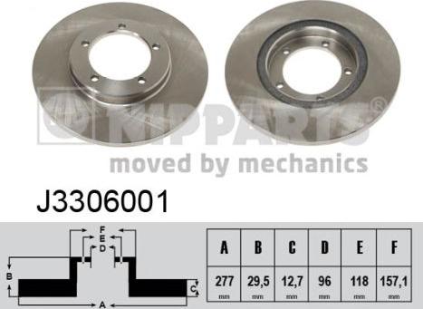 Nipparts J3306001 - Тормозной диск autospares.lv