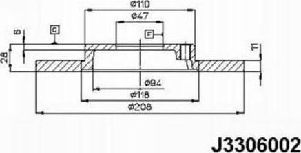 Nipparts J3306002 - Тормозной диск autospares.lv