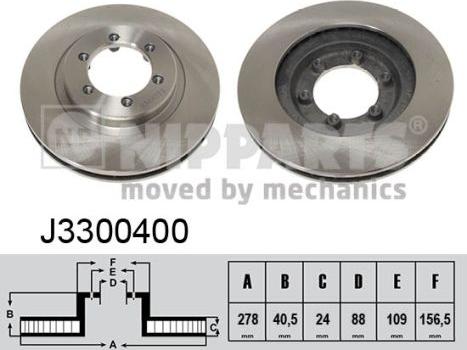 Nipparts J3300400 - Тормозной диск autospares.lv