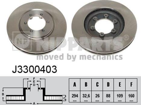 Nipparts J3300403 - Тормозной диск autospares.lv