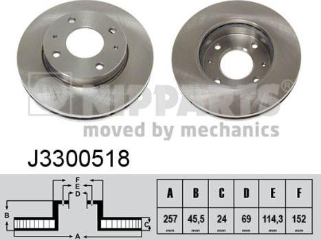 Nipparts J3300518 - Тормозной диск autospares.lv