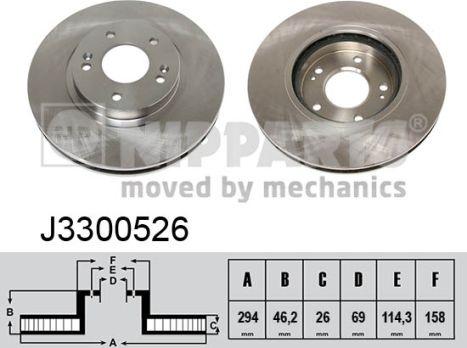 Nipparts J3300526 - Тормозной диск autospares.lv