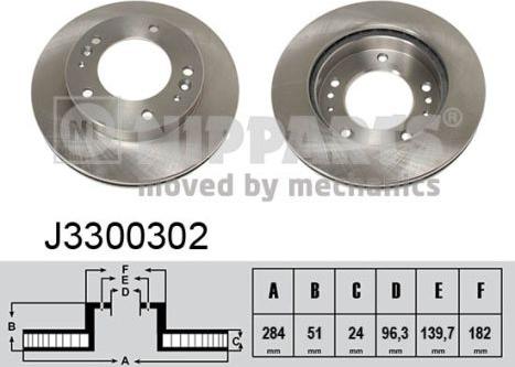 Nipparts J3300302 - Тормозной диск autospares.lv