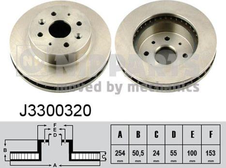 Nipparts J3300320 - Тормозной диск autospares.lv