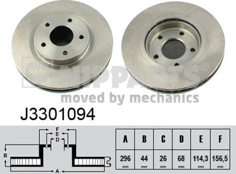 Nipparts J3301094 - Тормозной диск autospares.lv