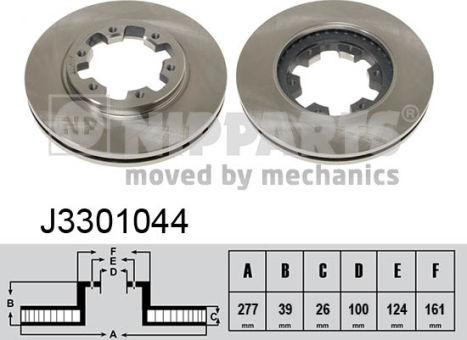 Nipparts J3301044 - Тормозной диск autospares.lv