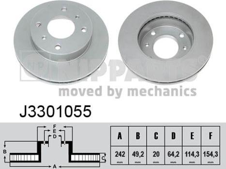 Nipparts J3301055 - Тормозной диск autospares.lv