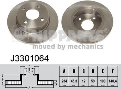 Nipparts J3301064 - Тормозной диск autospares.lv