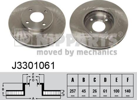 Nipparts J3301061 - Тормозной диск autospares.lv