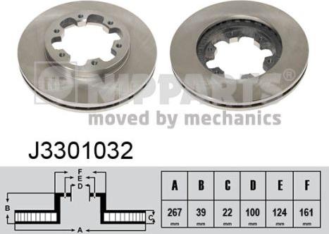 Nipparts J3301032 - Тормозной диск autospares.lv