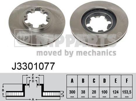 Nipparts J3301077 - Тормозной диск autospares.lv