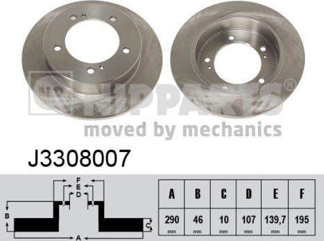 Nipparts J3308007 - Тормозной диск autospares.lv