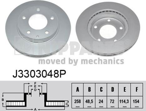 Nipparts J3303048P - Тормозной диск autospares.lv