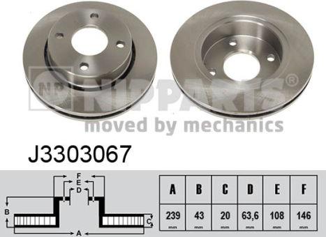 Nipparts J3303067 - Тормозной диск autospares.lv