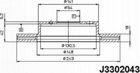 Nipparts J3302043 - Тормозной диск autospares.lv