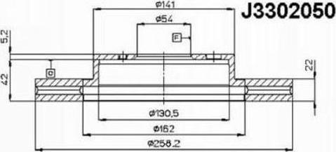 Nipparts J3302050 - Тормозной диск autospares.lv