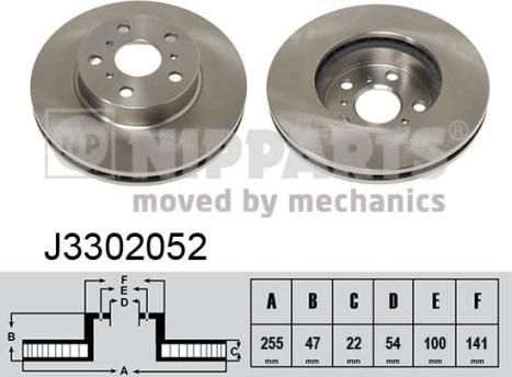 Nipparts J3302052 - Тормозной диск autospares.lv