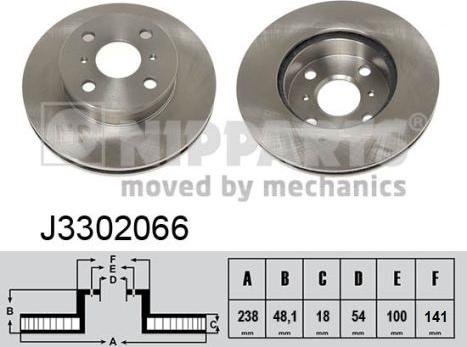 Nipparts J3302066 - Тормозной диск autospares.lv