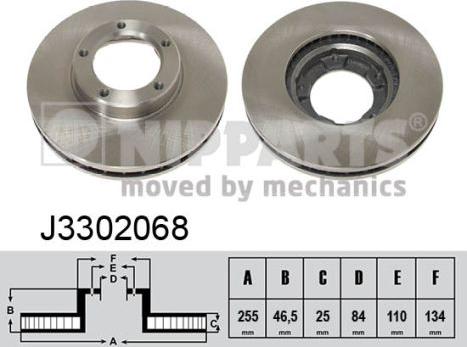 Nipparts J3302068 - Тормозной диск autospares.lv