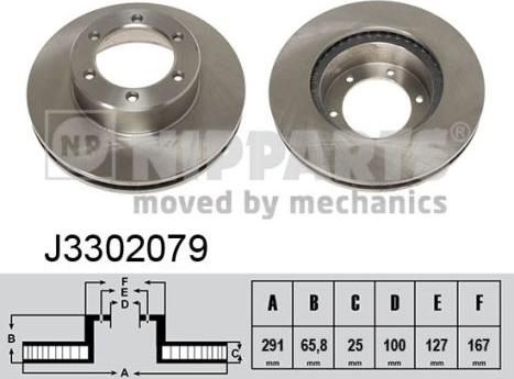 Nipparts J3302079 - Тормозной диск autospares.lv