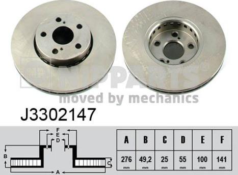 Nipparts J3302147 - Тормозной диск autospares.lv