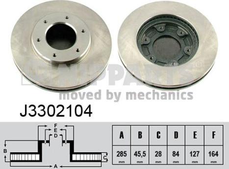 Nipparts J3302104 - Тормозной диск autospares.lv