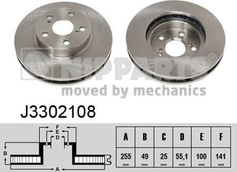 Nipparts J3302108 - Тормозной диск autospares.lv