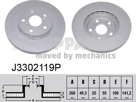 Nipparts J3302119P - Тормозной диск autospares.lv