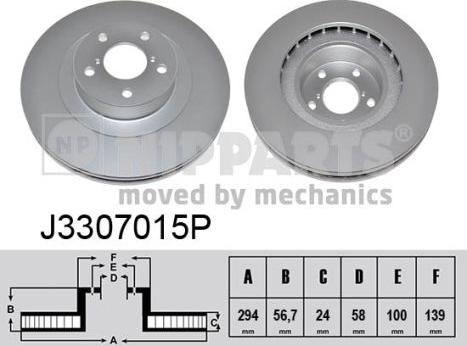 Nipparts J3307015P - Тормозной диск autospares.lv