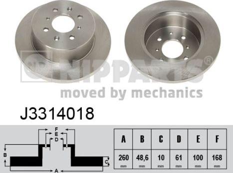 Nipparts J3314018 - Тормозной диск autospares.lv