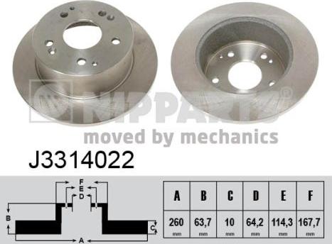 Nipparts J3314022 - Тормозной диск autospares.lv