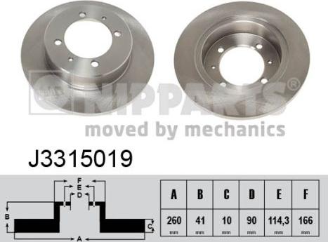 Nipparts J3315019 - Тормозной диск autospares.lv