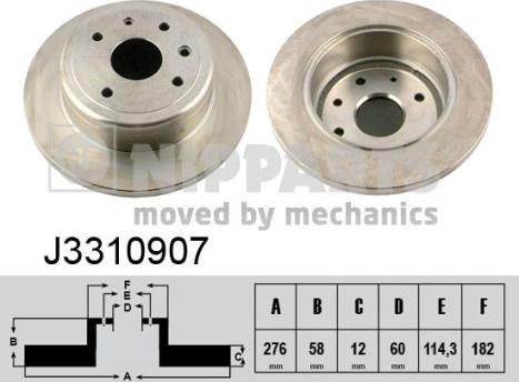 Nipparts J3310907 - Тормозной диск autospares.lv