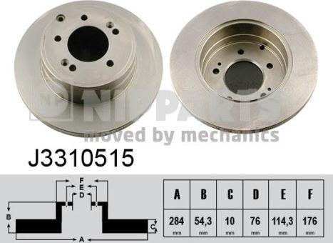 Nipparts J3310515 - Тормозной диск autospares.lv