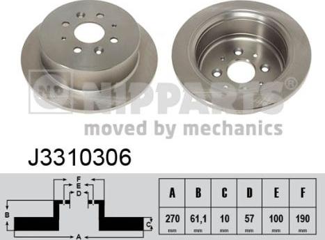 Nipparts J3310306 - Тормозной диск autospares.lv