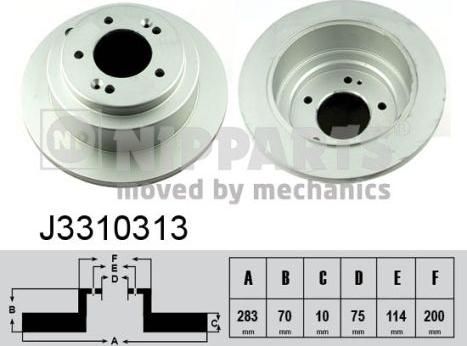 Nipparts J3310313 - Тормозной диск autospares.lv